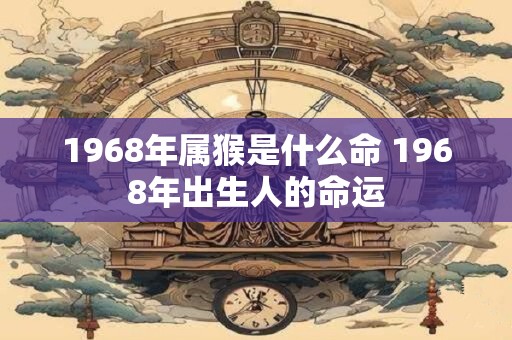 1968年属猴是什么命 1968年出生人的命运