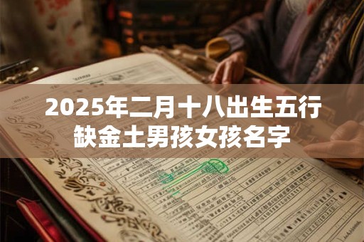 2025年二月十八出生五行缺金土男孩女孩名字