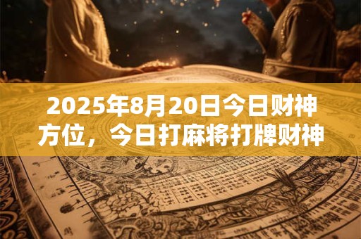 2025年8月20日今日财神方位，今日打麻将打牌财神方位