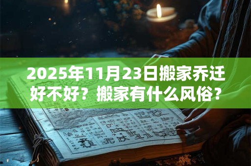 2025年11月23日搬家乔迁好不好？搬家有什么风俗？