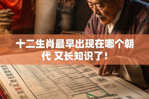 十二生肖最早出现在哪个朝代 又长知识了！