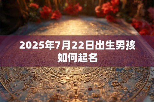 2025年7月22日出生男孩如何起名 2025年7月22日出生男孩如何起名