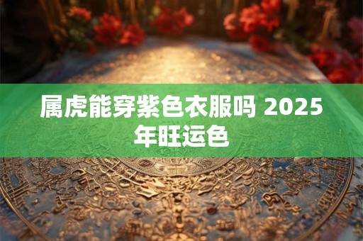 属虎能穿紫色衣服吗 2025年旺运色 属虎能穿紫色衣服吗 2025年旺运色