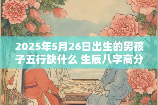 2025年5月26日出生的男孩子五行缺什么 生辰八字高分取名