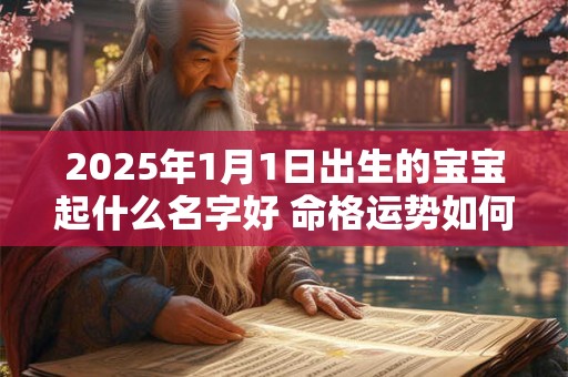 2025年1月1日出生的宝宝起什么名字好 命格运势如何