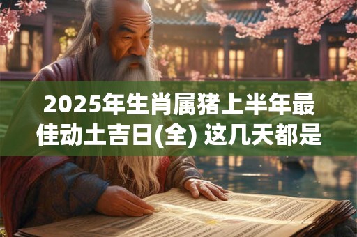 2025年生肖属猪上半年最佳动土吉日(全) 这几天都是好日子