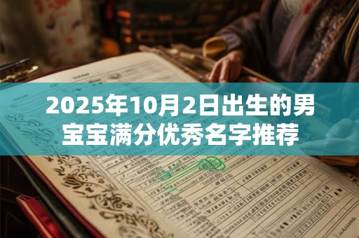 2025年10月2日出生的男宝宝满分优秀名字推荐