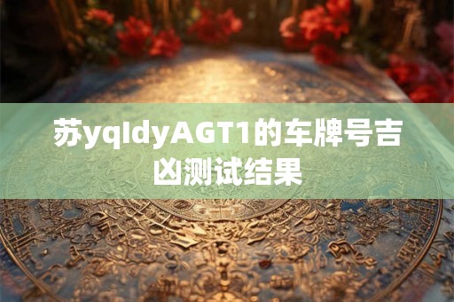 苏yqIdyAGT1的车牌号吉凶测试结果