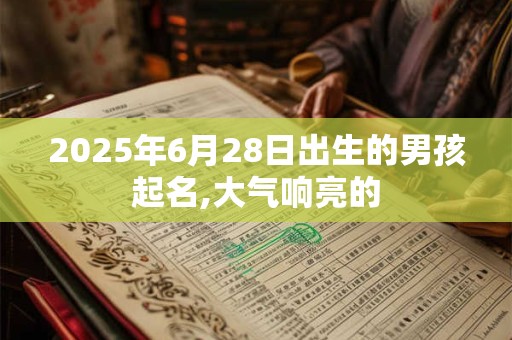 2025年6月28日出生的男孩起名,大气响亮的