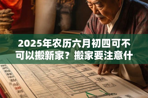 2025年农历六月初四可不可以搬新家？搬家要注意什么？