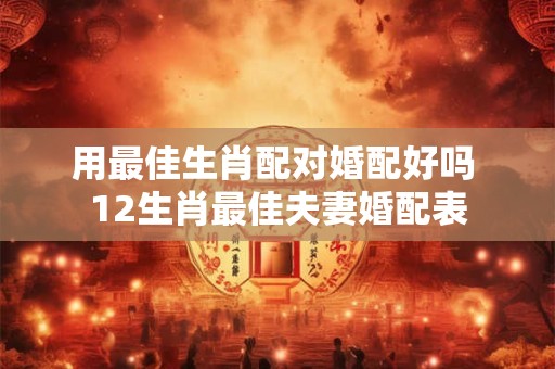 用最佳生肖配对婚配好吗 12生肖最佳夫妻婚配表