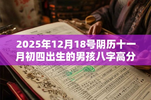 2025年12月18号阴历十一月初四出生的男孩八字高分起名字