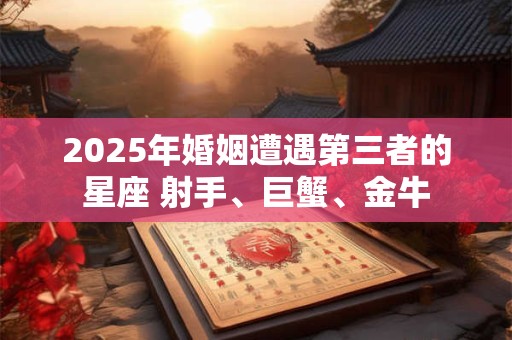 2025年婚姻遭遇第三者的星座 射手、巨蟹、金牛 2025年婚姻遭遇第三者的星座 射手、巨蟹、金牛