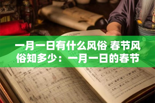 一月一日有什么风俗 春节风俗知多少：一月一日的春节预热