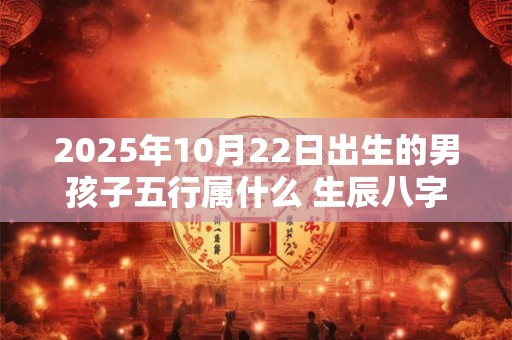 2025年10月22日出生的男孩子五行属什么 生辰八字取名
