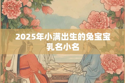 2025年小满出生的兔宝宝乳名小名