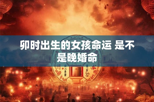 卯时出生的女孩命运 是不是晚婚命 卯时出生的女孩命运 是不是晚婚命