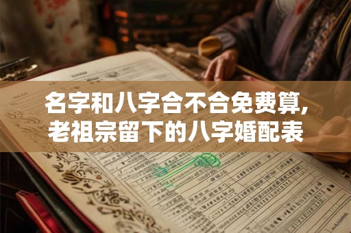 名字和八字合不合免费算,老祖宗留下的八字婚配表