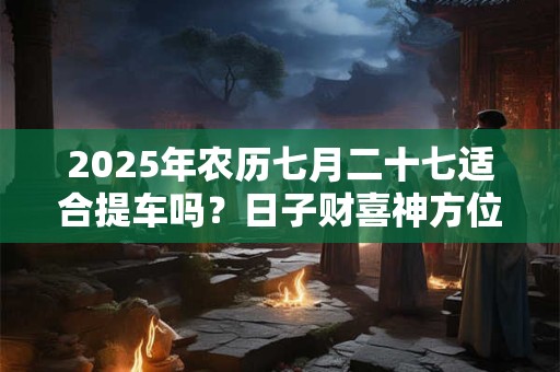 2025年农历七月二十七适合提车吗？日子财喜神方位？