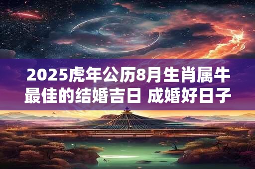 2025虎年公历8月生肖属牛最佳的结婚吉日 成婚好日子查询