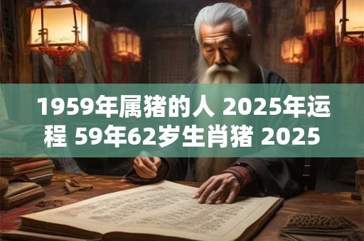 1959年属猪的人 2025年运程 59年62岁生肖猪 2025年运势