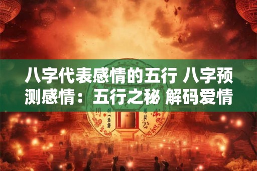 八字代表感情的五行 八字预测感情：五行之秘 解码爱情运势