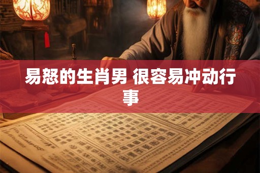 易怒的生肖男 很容易冲动行事