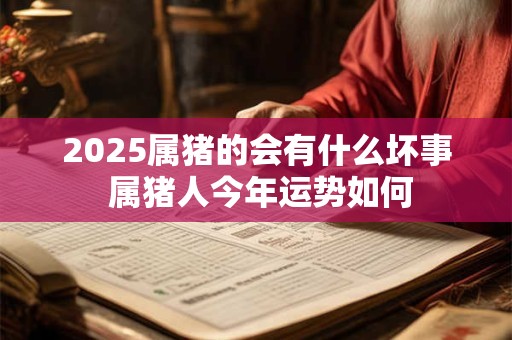 2025属猪的会有什么坏事 属猪人今年运势如何