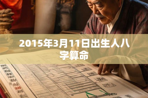 2015年3月11日出生人八字算命