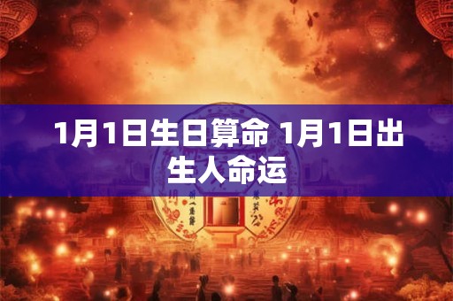 1月1日生日算命 1月1日出生人命运