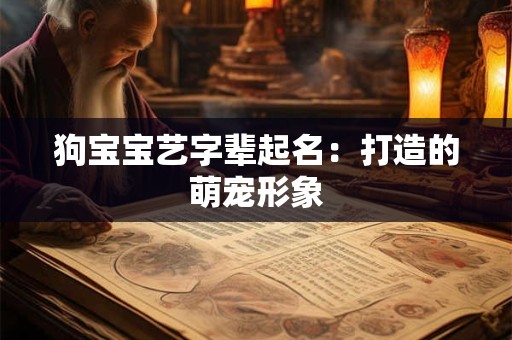 狗宝宝艺字辈起名：打造的萌宠形象