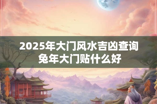 2025年大门风水吉凶查询 兔年大门贴什么好 2025年大门风水吉凶查询 兔年大门贴什么好