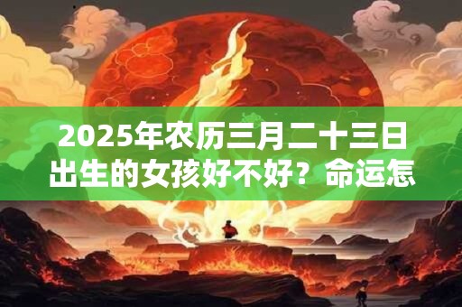 2025年农历三月二十三日出生的女孩好不好？命运怎么样？