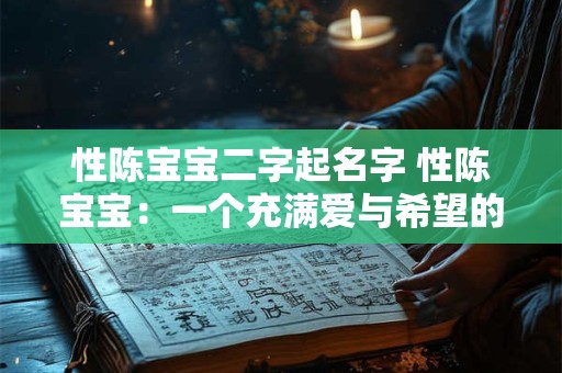详细阅读:性陈宝宝二字起名字 性陈宝宝:一个充满爱与希望的名字 性陈宝宝二字起名字 性陈宝宝:一个充满爱与希望的名字
