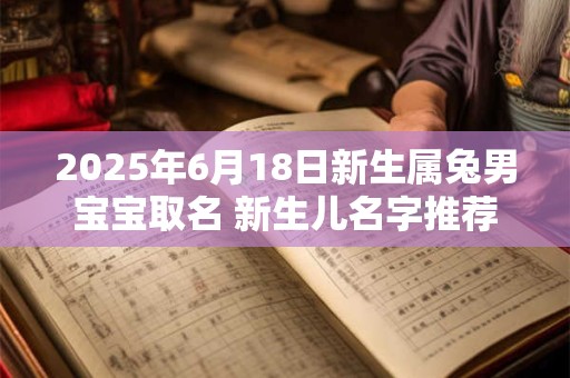 2025年6月18日新生属兔男宝宝取名 新生儿名字推荐
