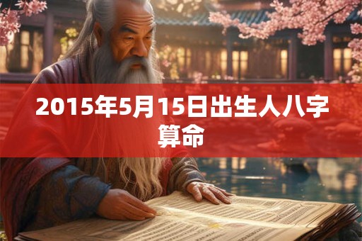 2015年5月15日出生人八字算命