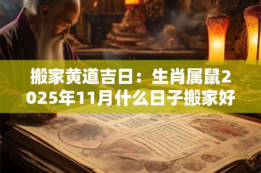 搬家黄道吉日：生肖属鼠2025年11月什么日子搬家好