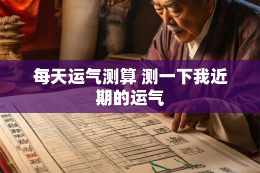 每天运气测算 测一下我近期的运气