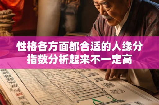 性格各方面都合适的人缘分指数分析起来不一定高 性格各方面都合适的人缘分指数分析起来不一定高
