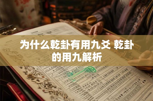 为什么乾卦有用九爻 乾卦的用九解析