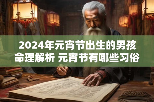 2024年元宵节出生的男孩命理解析 元宵节有哪些习俗