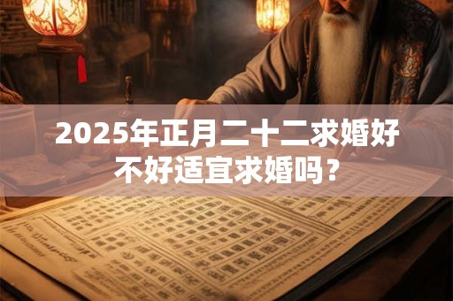 2025年正月二十二求婚好不好适宜求婚吗？
