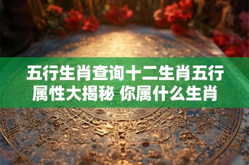 五行生肖查询十二生肖五行属性大揭秘 你属什么生肖