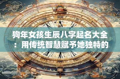 狗年女孩生辰八字起名大全：用传统智慧赋予她独特的名字