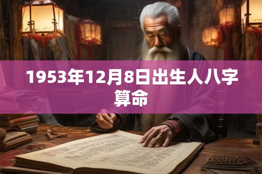 1953年12月8日出生人八字算命