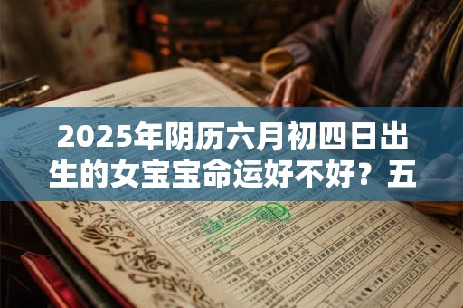 2025年阴历六月初四日出生的女宝宝命运好不好？五行命理详解