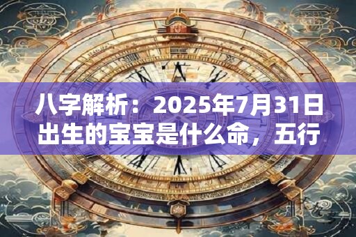 八字解析：2025年7月31日出生的宝宝是什么命，五行缺什么