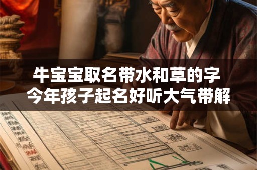 牛宝宝取名带水和草的字 今年孩子起名好听大气带解释2025