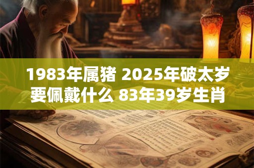 1983年属猪 2025年破太岁要佩戴什么 83年39岁生肖猪犯太岁怎么化解