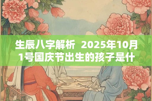 生辰八字解析  2025年10月1号国庆节出生的孩子是什么命 生辰八字解析  2025年10月1号国庆节出生的孩子是什么命